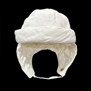 🤍 True Vintage White Quilted Bonnet / Nightcap w/ Ear Flaps 🤍